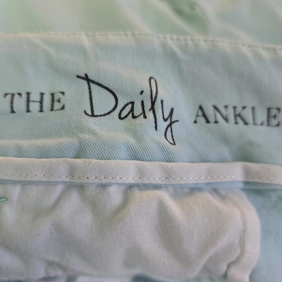 Talbots Women's The Daily Ankle Mint Green Stretchy Slit Pockets Casual Pants 14 - Picture 9 of 11